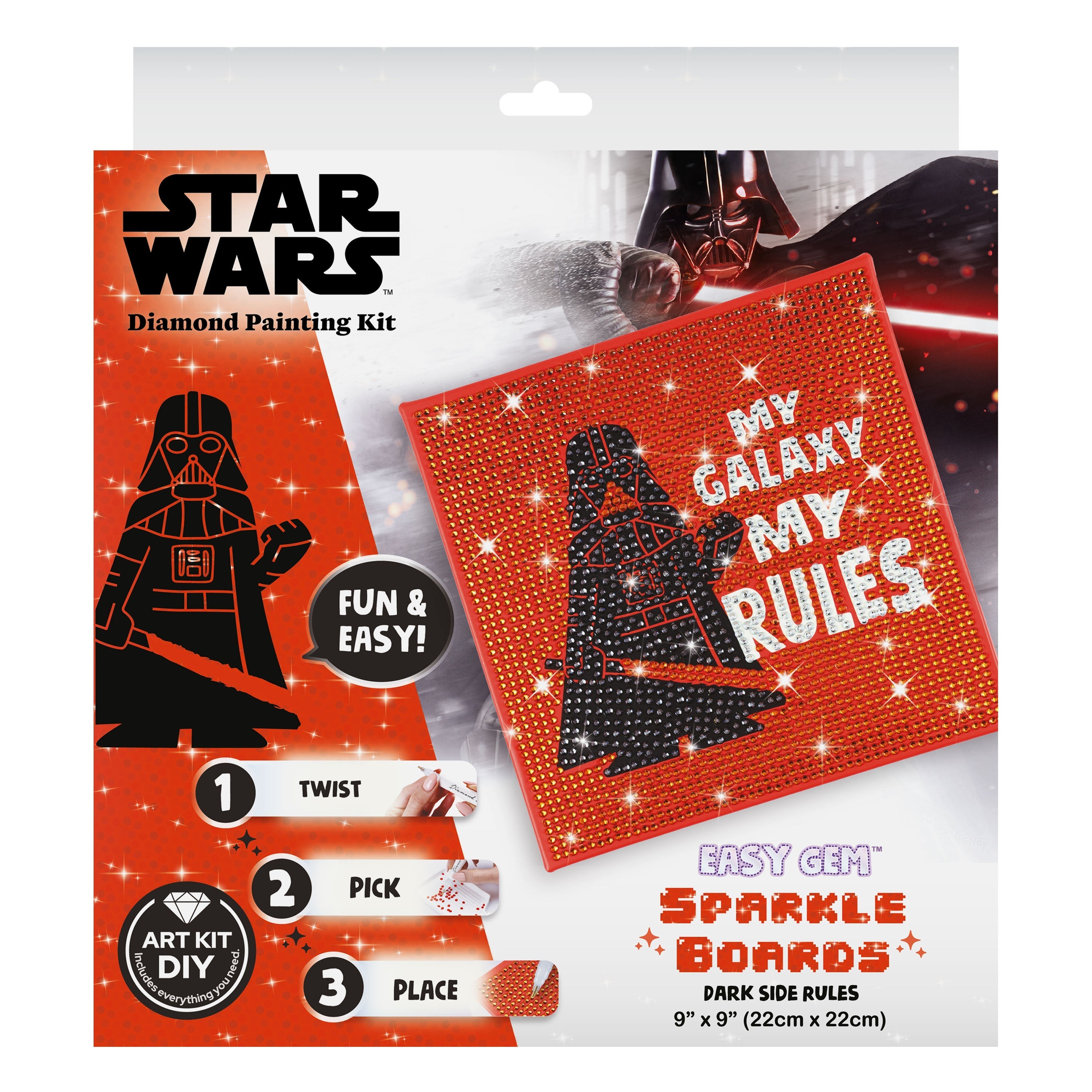 Dark Side Rules (Darth Vader) - Easy Gem™ Sparkle Boards X3