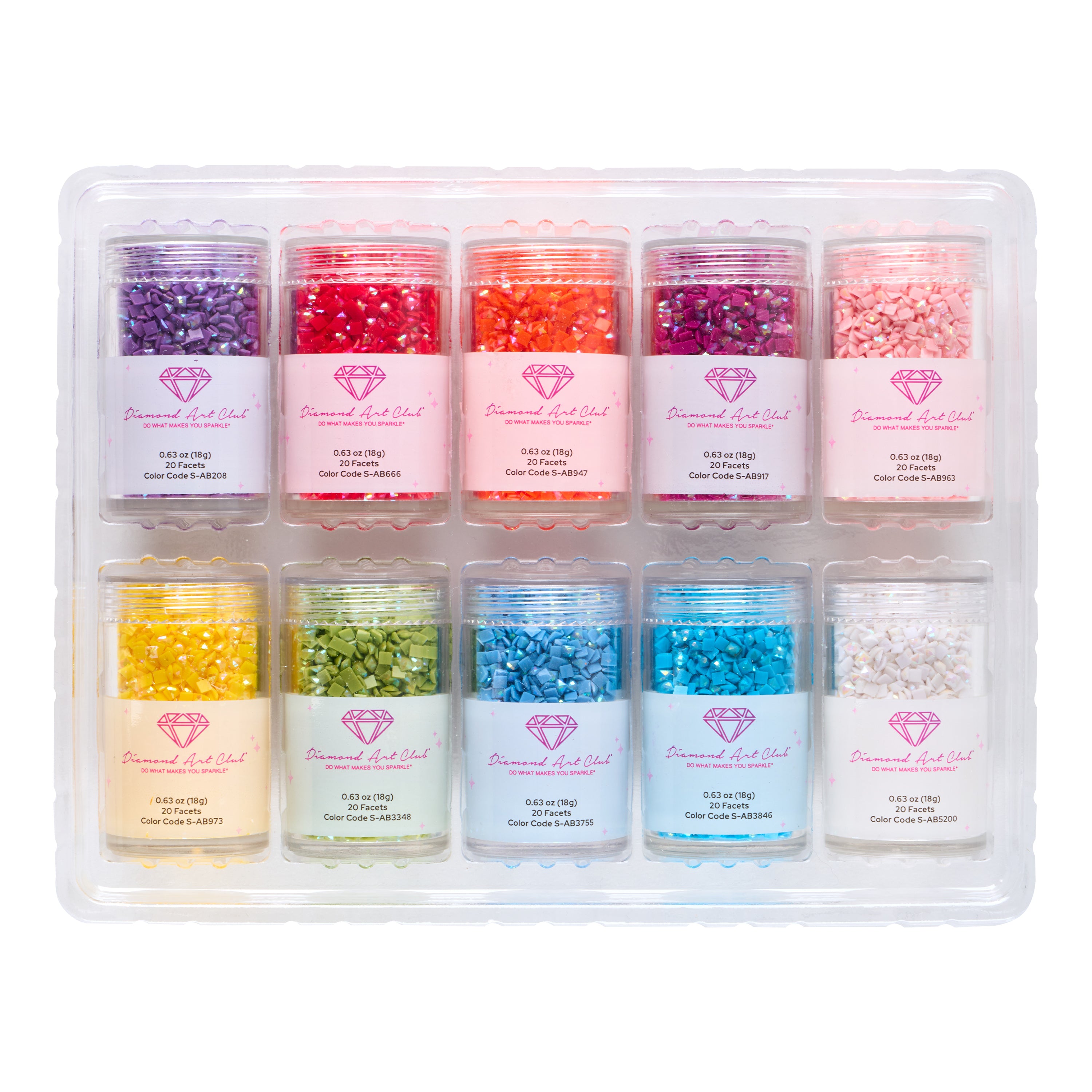 Aurora Borealis - Rainbow Square (Set of 10) E5