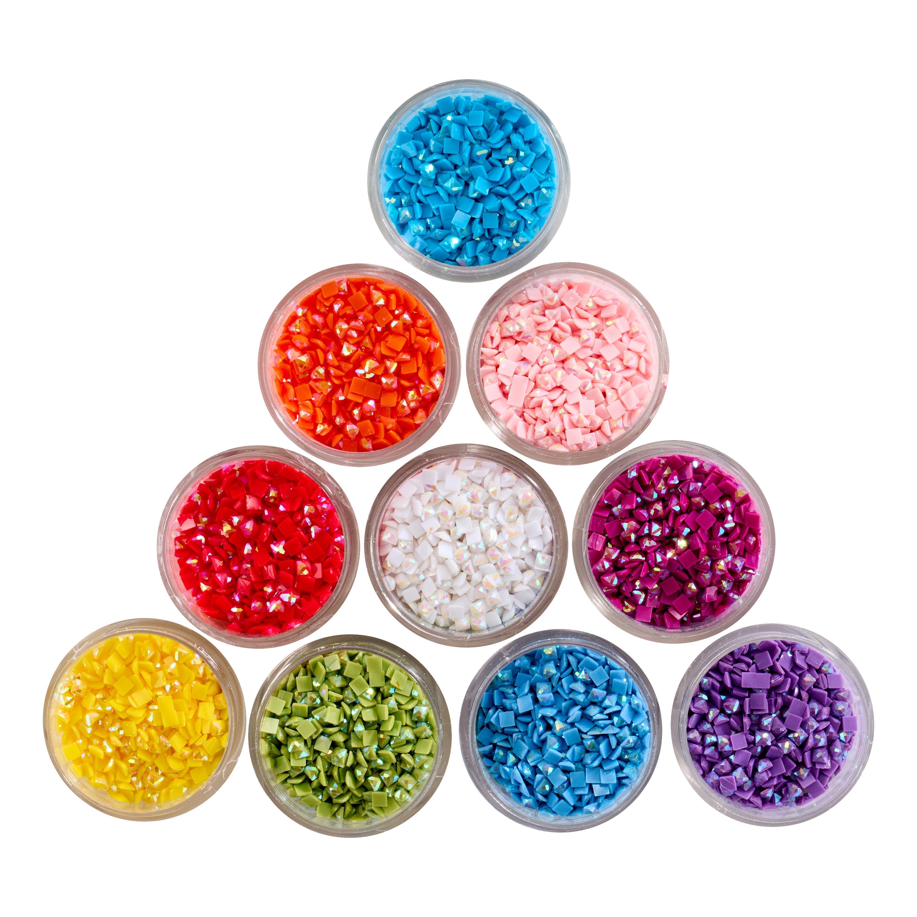 Aurora Borealis - Rainbow Square (Set of 10) D8