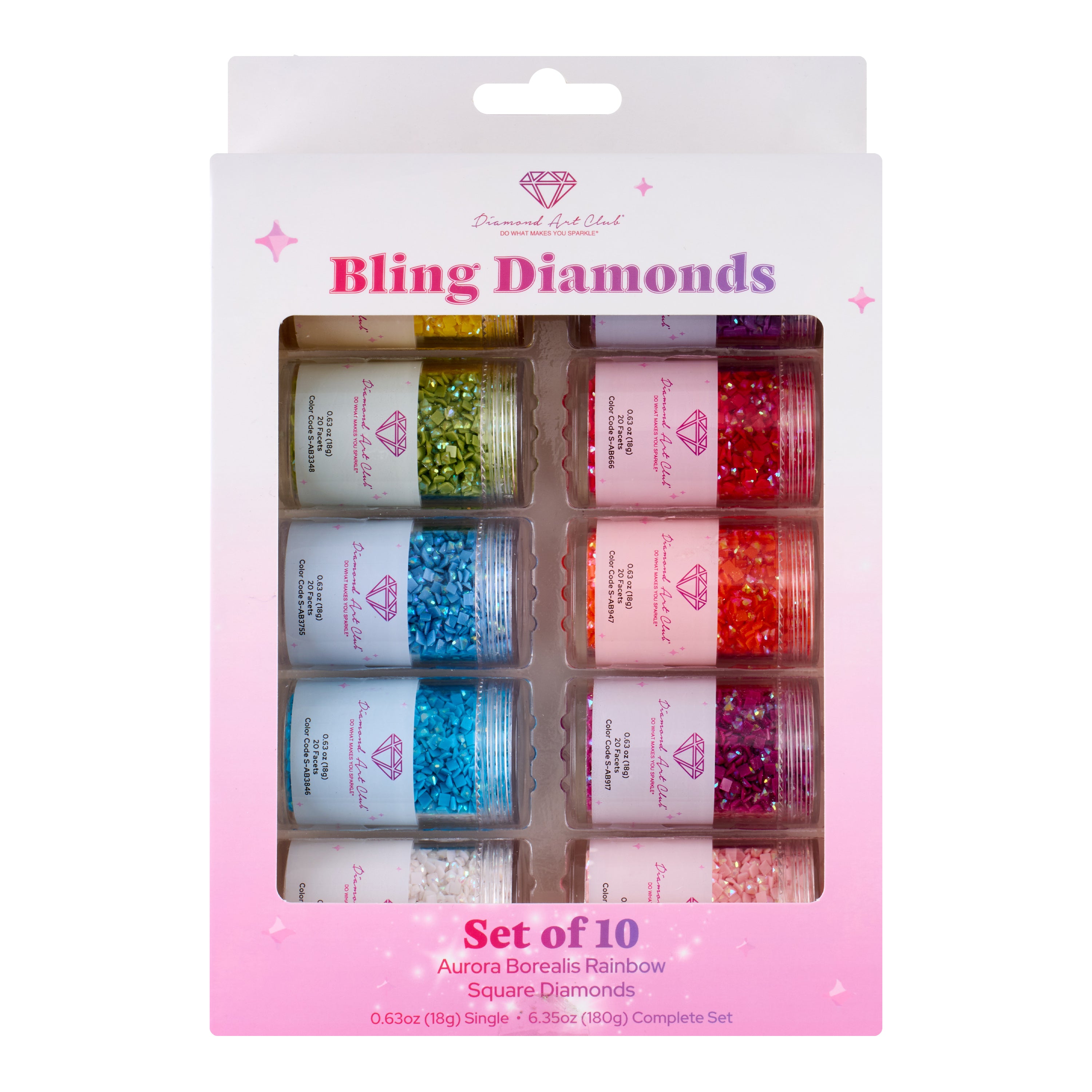 Aurora Borealis - Rainbow Square (Set of 10) E5