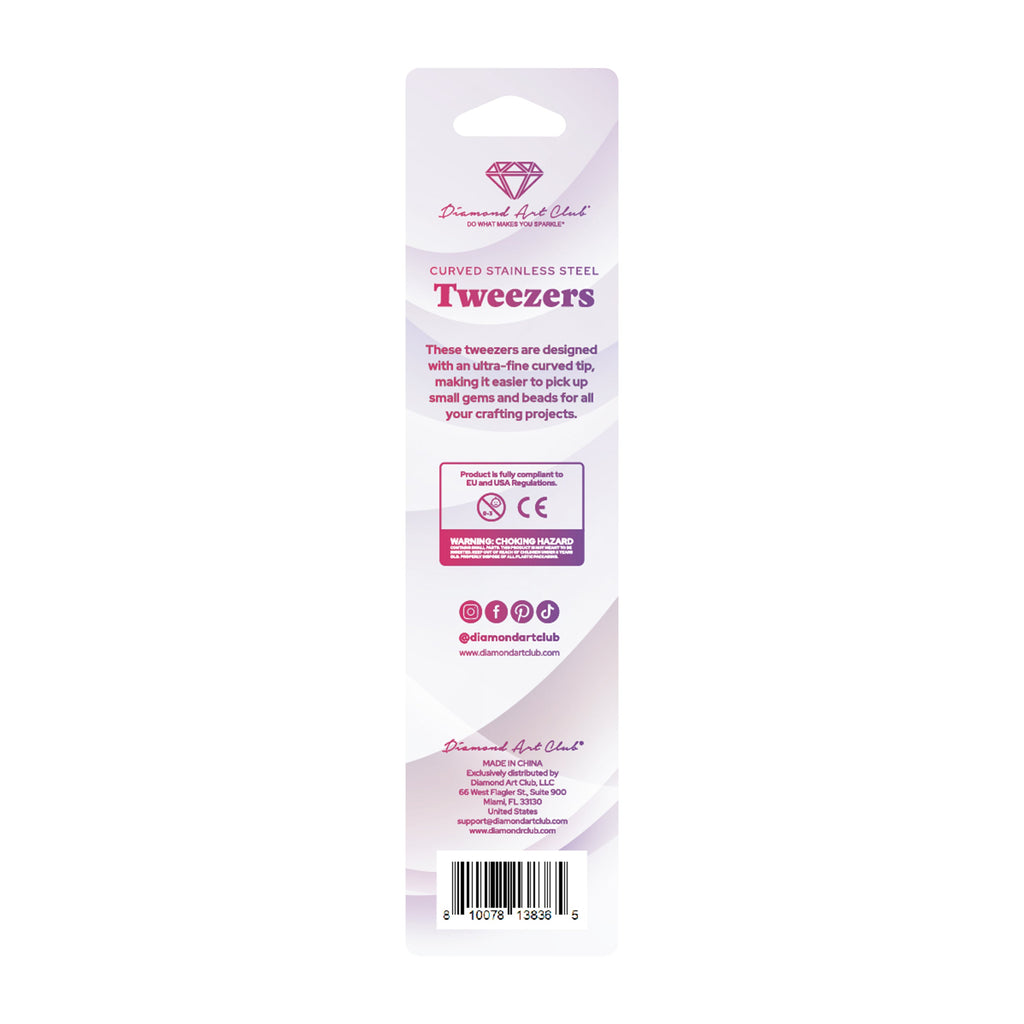 Curved Stainless Steel Tweezers V5