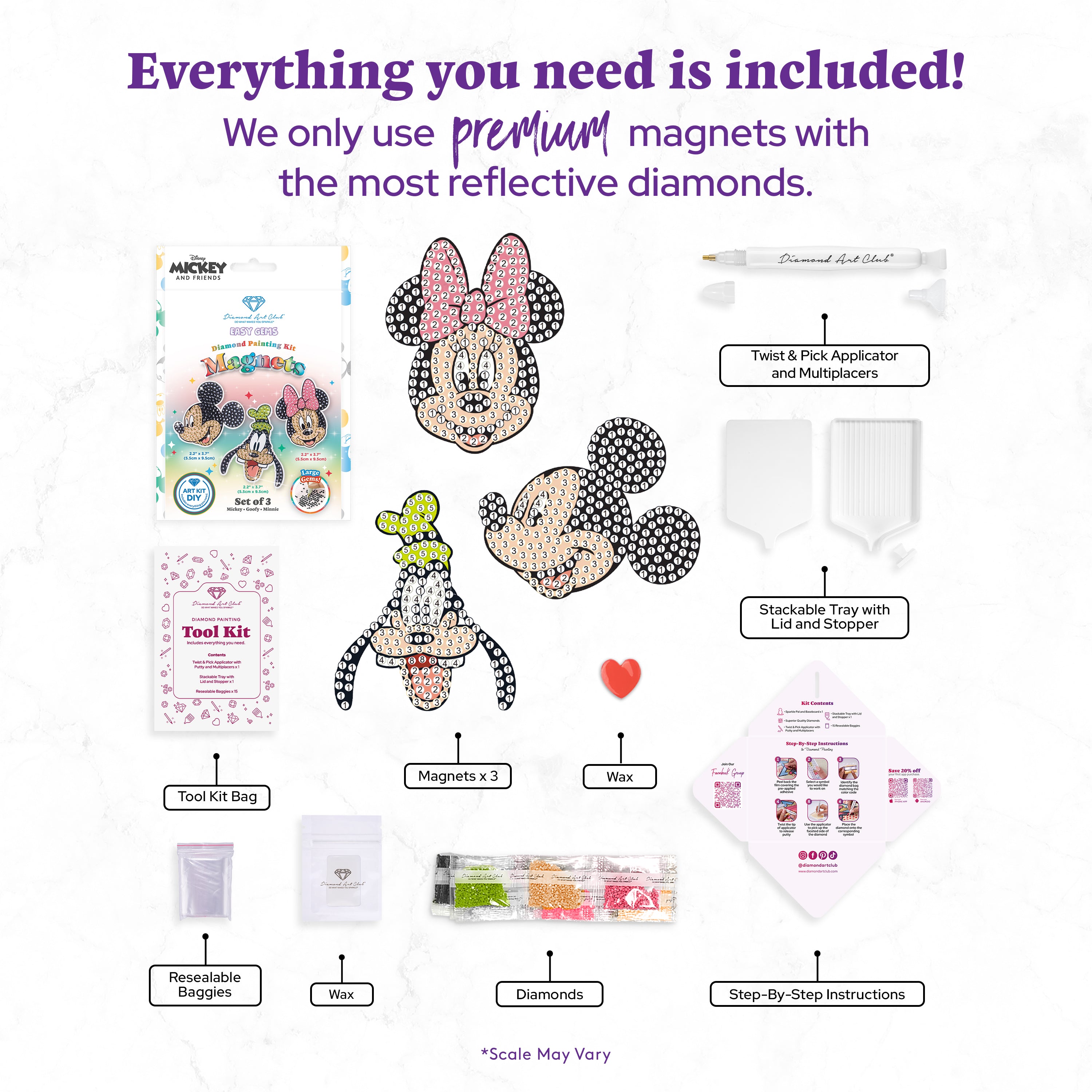 Easy Gem™ Magnets - Mickey and Friends™ (Set of 3) P8