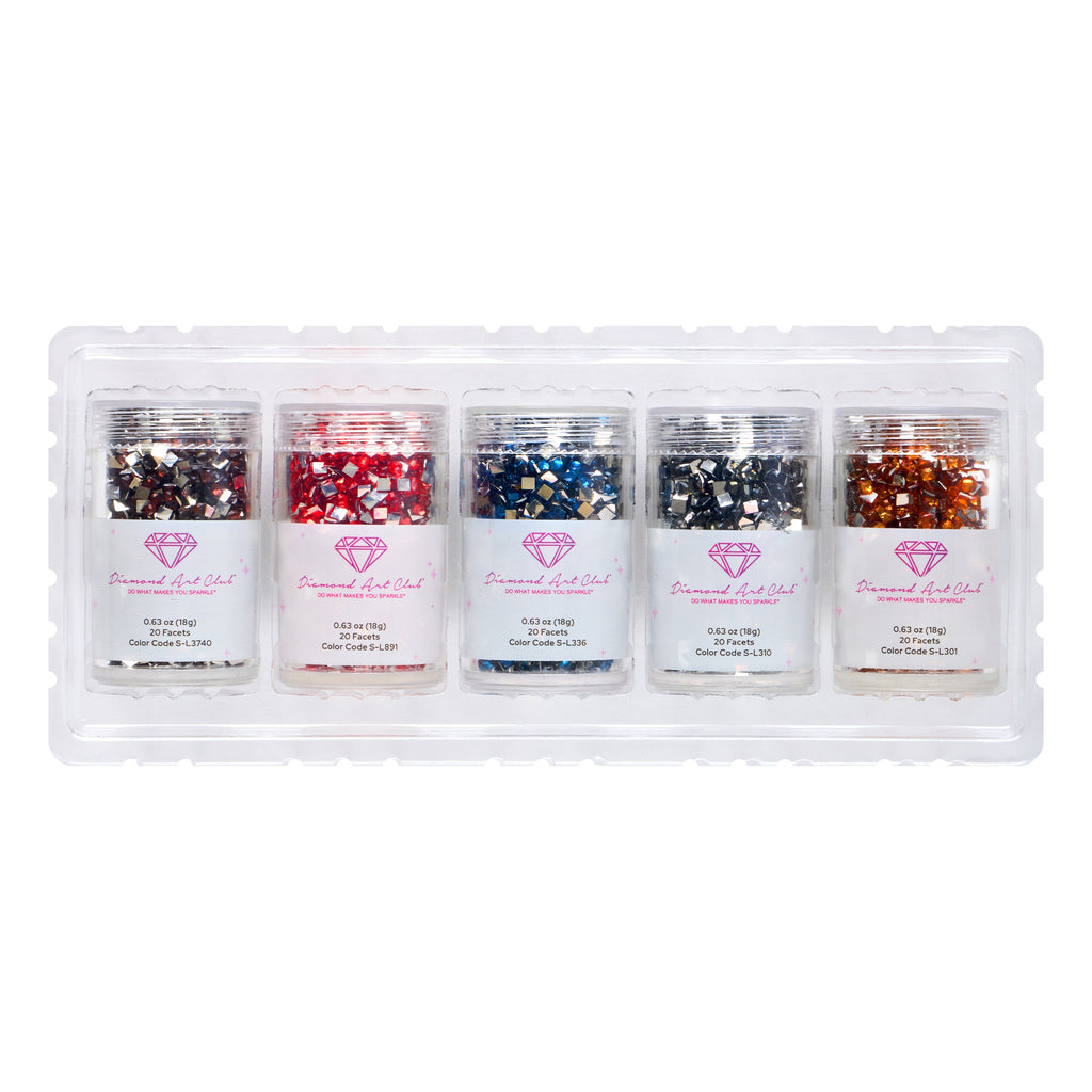 Iridescent - Jewel Tones Square  (Set of 5) F7