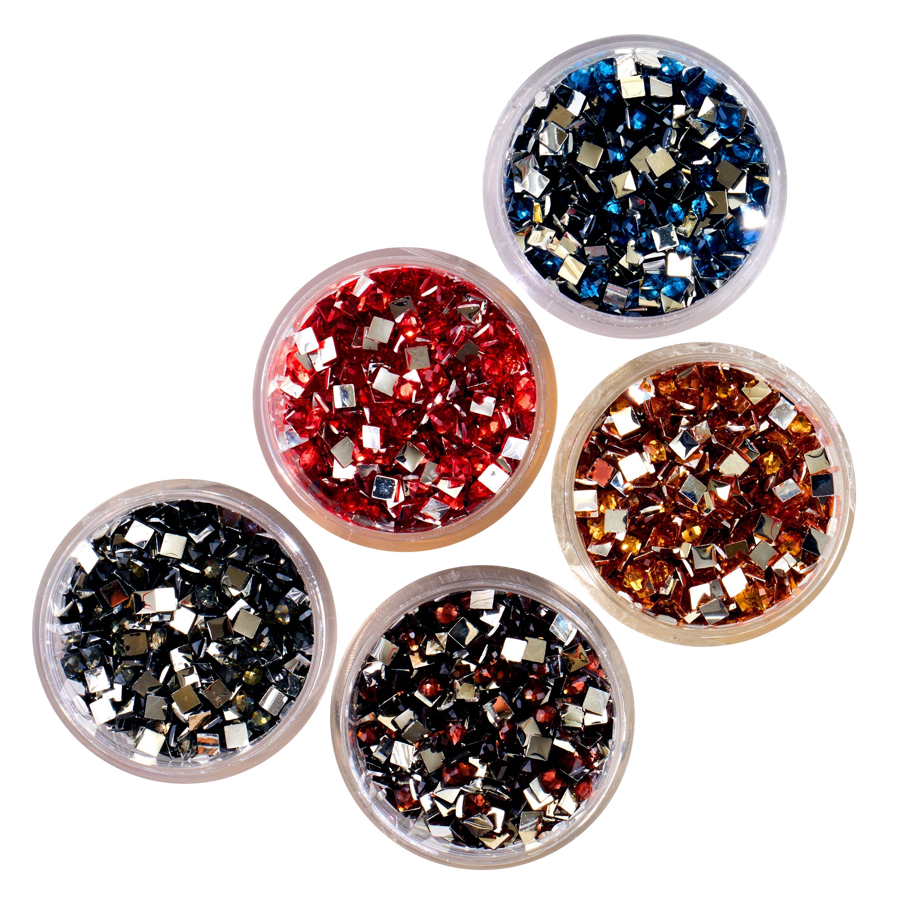 Iridescent - Jewel Tones Square  (Set of 5) F7