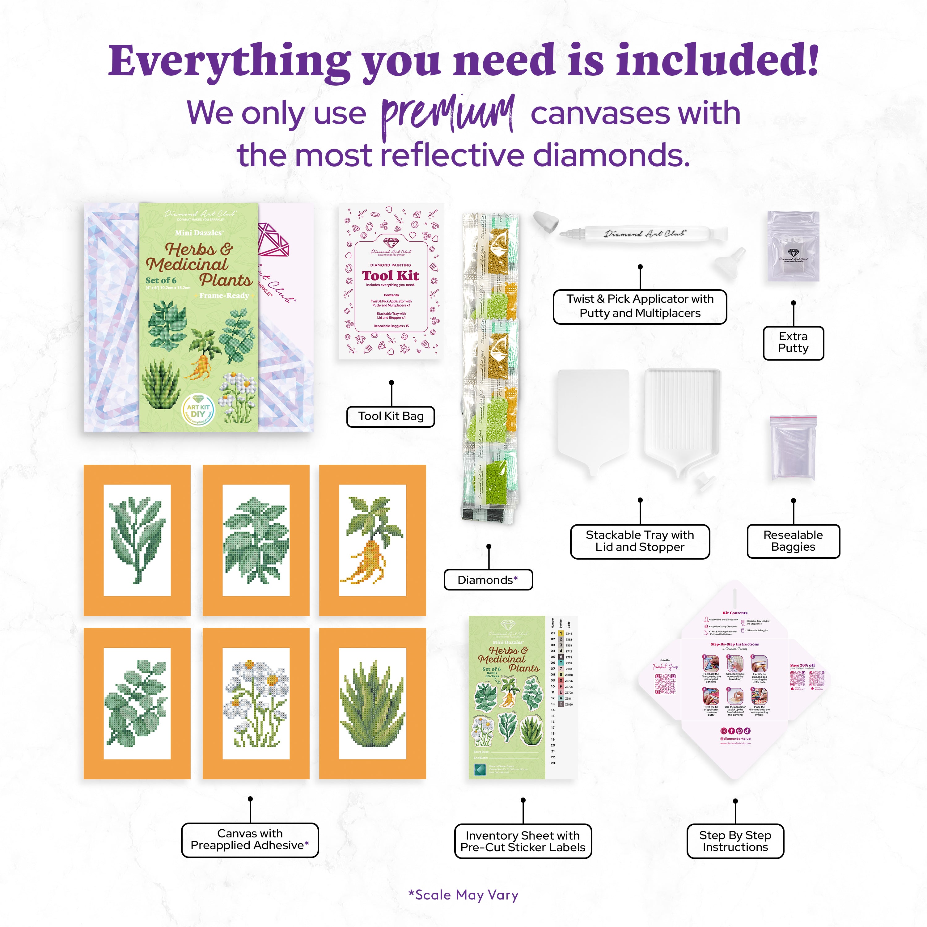 Mini Dazzles™ - Herbs & Medicinal Plants L9