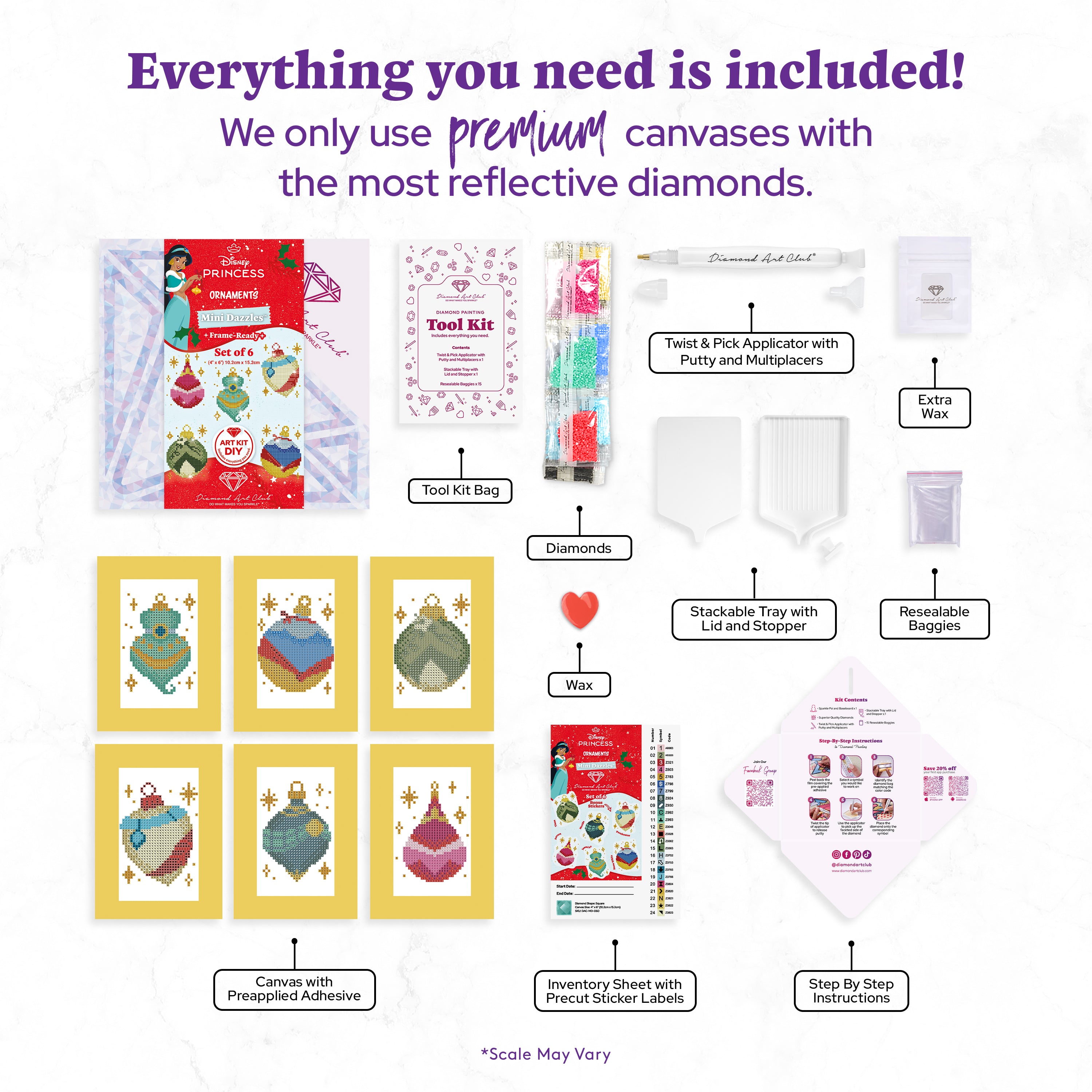 Mini Dazzles™ - Disney Princess™ Ornaments Q7