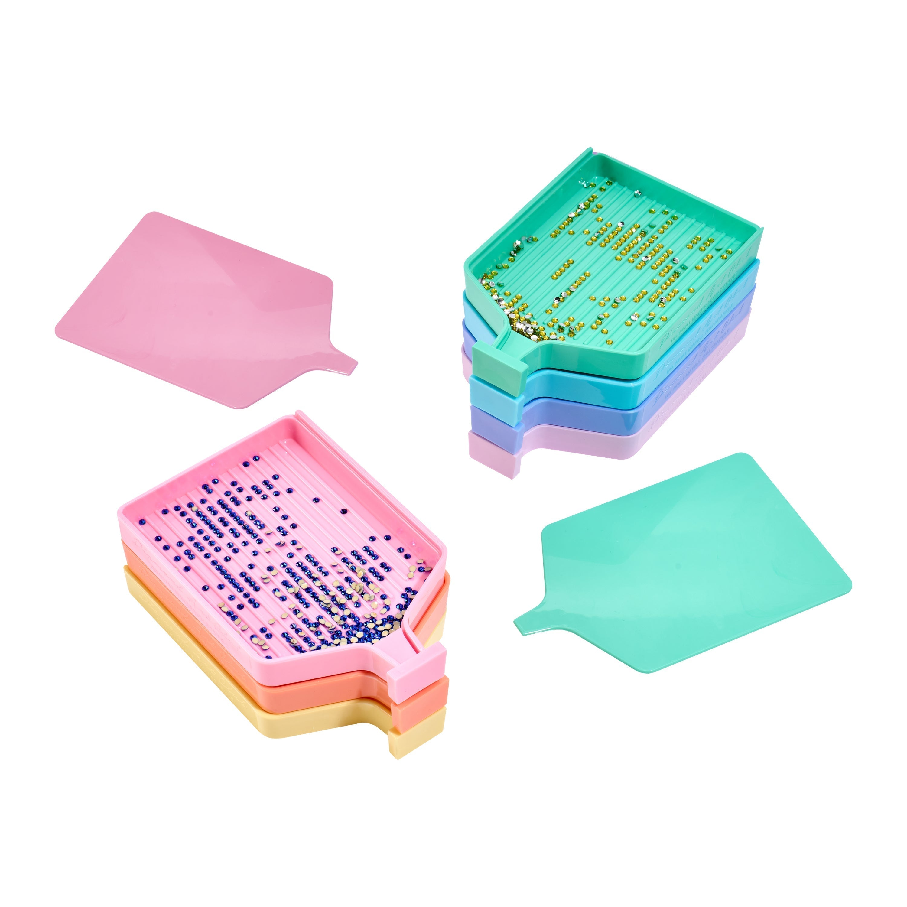 Pastel Rainbow Trays - Large (Set of 7) W0