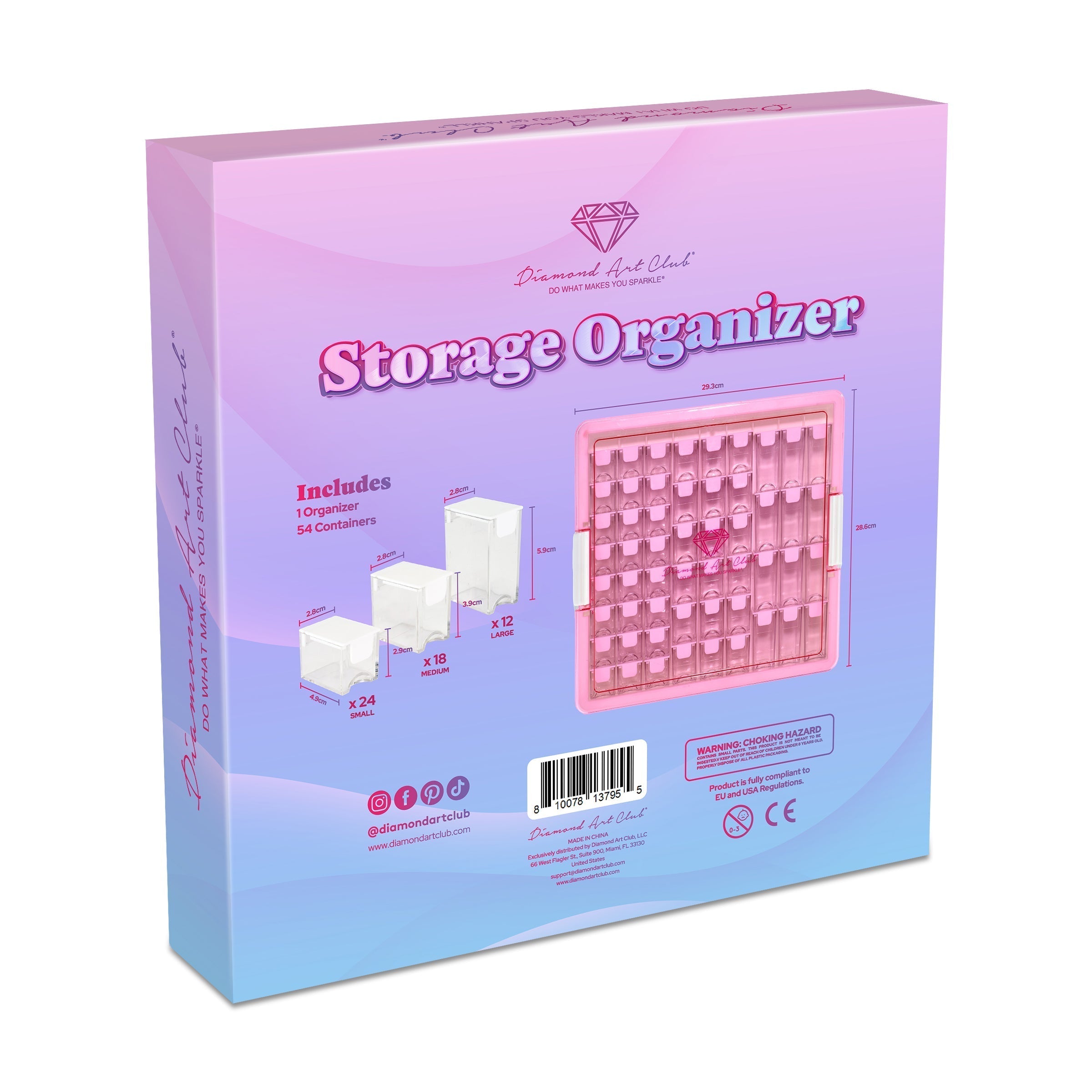 Premium 54-Container Diamond Storage Organizer A6