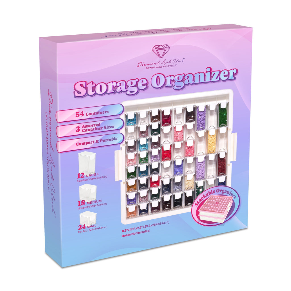 Premium 54-Container Diamond Storage Organizer A6